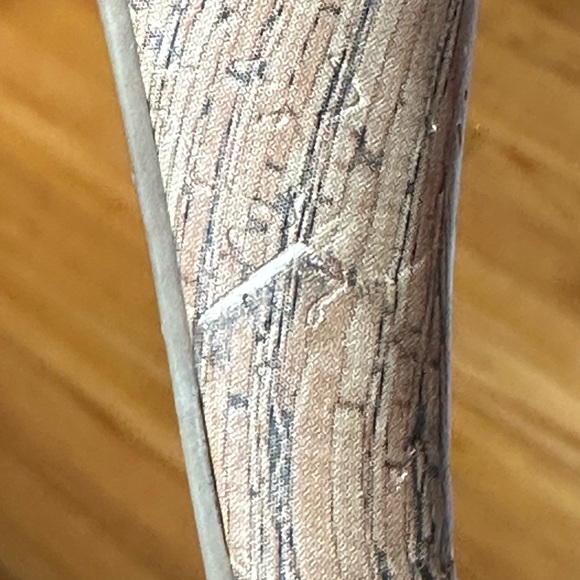 Jones Studio Black Brown Tan Zig Zag Lines  4 inch Wooden High Heels Look Sz 7 - Picture 14 of 15